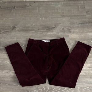 Joe Fresh Burgundy Straight Leg Pants